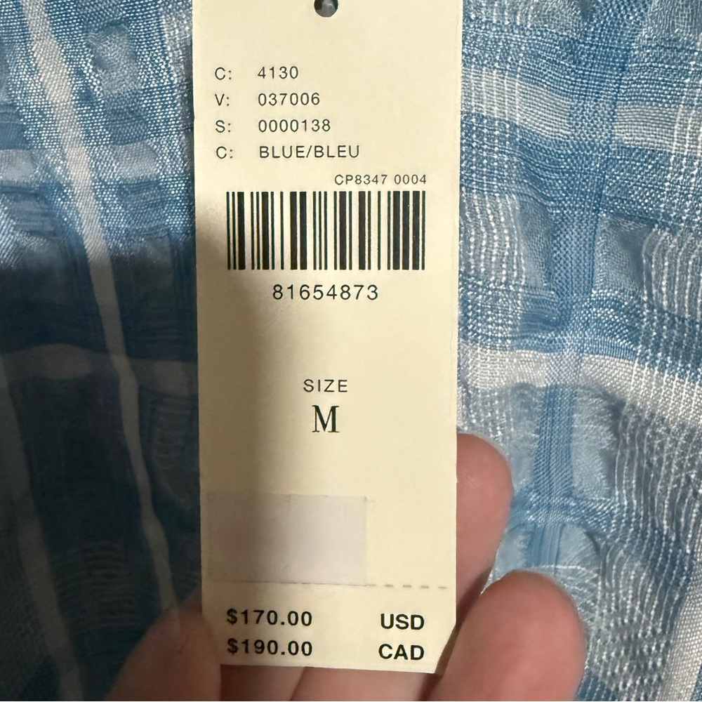 NWT Anthropologie Sleeveless Buttondown Shirt Dress Size M Medium Blue Maxi NEW - Picture 6 of 8